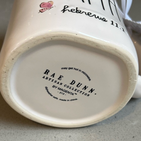 Rae Dunn HAVE FAITH Hebrews 11:1 Butterflies Easter Ceramic Mug Coffee Tea - Picture 9 of 9
